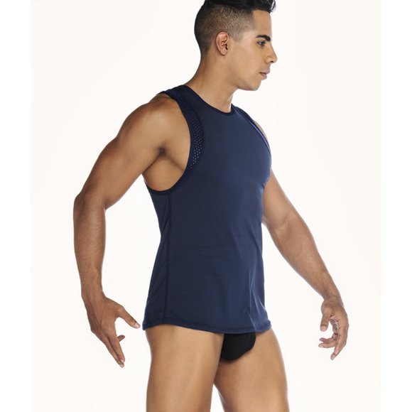 GIGO STRETCH BLUE TANK TOP - Picture 3 of 6